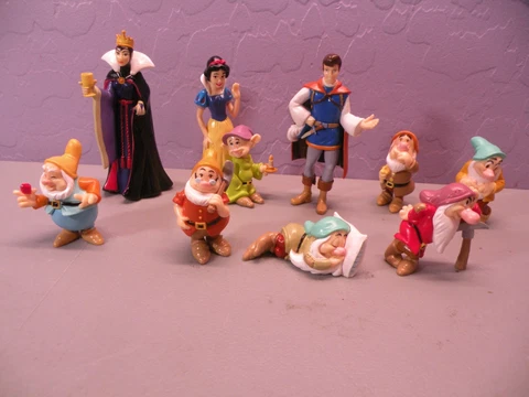 Disney Snow White Figure Set From The Disney Store Dwarfs Prince Witch Cover