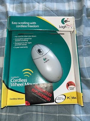 NIB Logitech Cordless Wireless Wheel Mouse New -Q - Image 1 of 2
