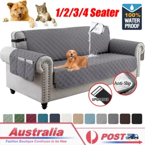 1/2/3/4 Seater Pet Sofa Cover Protector Quilted Couch Cover Slipcover Waterproof - Picture 1 of 52
