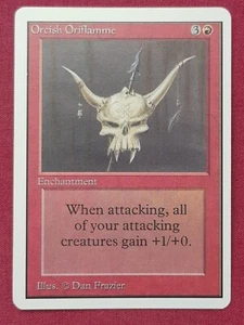 Magic The Gathering UNLIMITED EDITION ORCISH ORIFLAMME red card MTG - Foto 1 di 2