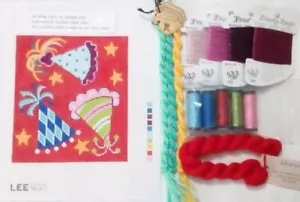 Cappelli LEE punto ago dipinti a mano tela festa BG54 con filo buon compleanno 18 maglie - Foto 1 di 8