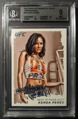 2012 Topps UFC Kenda Perez 62 Moment Of Truth Independence BGS 9 - Image 1 of 2