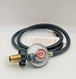 LPG Gas Regulator and Hose POL to 3/8 SAE Suits Weber, Ziggy & Sizzler BBQ 1.5M - Picture 1 of 6