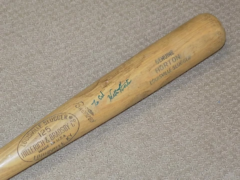 Willie Horton H&B Game Used Signed Rookie Bat 1968 Detroit Tigers Cover
