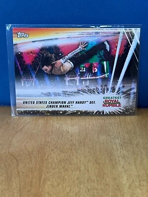 2019 Topps WWE Summerslam #56 United States Champion Jeff Hardy def Jinder Mahal - Image 1 of 2
