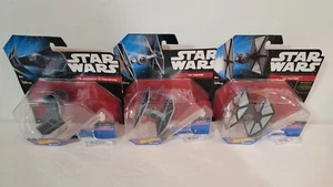 STAR WARS Lot 3 MATTEL HOTWHEELS DIE CAST TIE FIGHTER & X1 with Flight Navigator - Picture 1 of 10