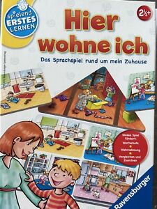 Hier wohne ich Lernspiel Sprachspiel Neuwertig Game Language Ages 2+ German
