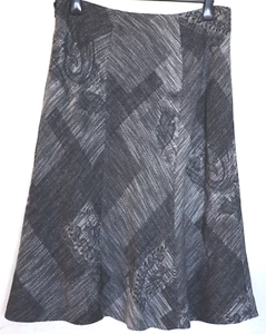 Per Una grey mix panelled flare midi length skirt size 16 R - Picture 1 of 3