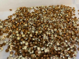 Swarovski #1100 Round Pointed Rhinestones jonquil REPAIR CRAFT Size options - Picture 1 of 3