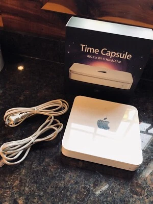 Apple Time Capsule 1TB A1302 MB765LL/A WORKS! USED BUT UPDATED With Box, etc. - Image 1 of 3