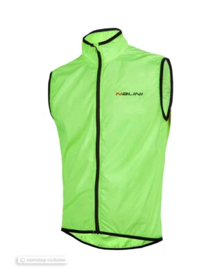 Nalini ARIETTA Full Season Wind Proof Cycling Vest : YELLOW FLUO - Image 1 of 3