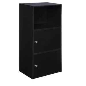 Convenience Concepts Storage Cabinet 35.13" x 12" x 16.5" Black Finish w/ Door - Picture 1 of 5