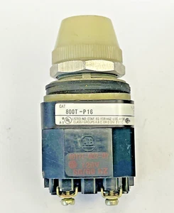 ALLEN BRADLEY 800T-P16 -SER T-PILOT LIGHT-WHITE, 120V AC 50/60 Hz, 755/1866 LAMP - Picture 1 of 6