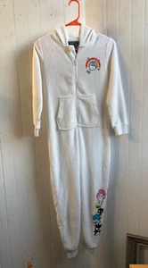 Hello Kitty And Friends Fuzzy White 1 Piece Pajamas Forever 21 Kids 9/10 Sanrio - Picture 1 of 13