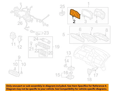 Medidor de velocímetro usado se adapta a: Honda Civic Cluster SDN 2010 montaje inferior velocímetro Foto 1 de 4