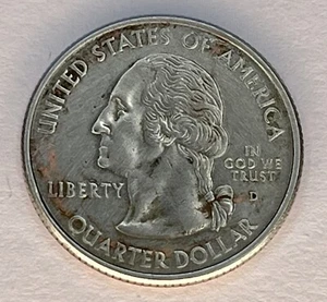 2004-D Michigan Quarter 25C Missing Clad Both Sides Error Coin - Picture 1 of 7
