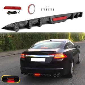 Difusor trasero Canards labio con luz de freno aspecto fibra de carbono para Jaguar XF X250 - Imagen 1 de 14
