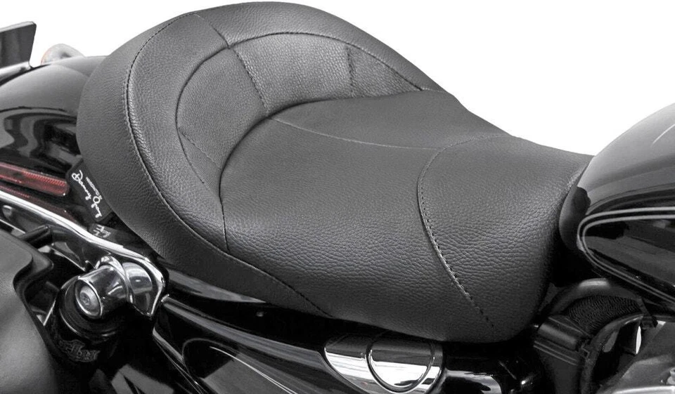 Danny Gris Bigistair? Asiento Solo Vinilo Punto Suave Harley Sportster 04-18 Foto 1 de 1
