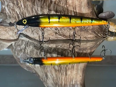 Custom Painted Rapala Husky Jerk 14, HJ14 crankbait walleye bass Honey Wagon