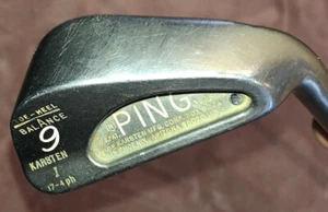 PING Karsten 1 Black Dot 9-Iron Steel  Shaft Toe Heel Balance - Needs New Grip - Picture 1 of 14