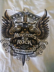 RARE!Inaugural 2012 Monsters Of Rock Shirt!HARD TO FIND!JERSEY LENGTH SLEEVES - Picture 1 of 3