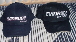 2 tapas Evinrude E-TEC fueraborda motor pesca sombreros productos K y BRP ¡NUEVO SIN ETIQUETAS limpio!! - Imagen 1 de 6