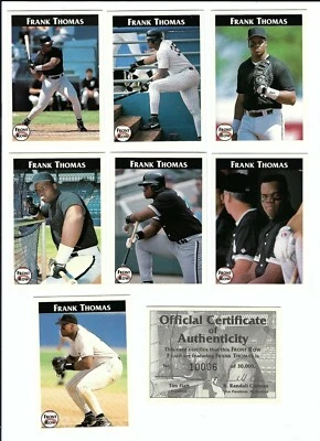1992 Front Row Frank Thomas 7-card set #/30000 COA Chicago White Sox HOF - Image 1 of 3