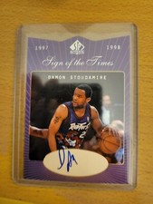 Damon Stoudamire 1997-98 SP Authentic Sign of the Times Auto Die Cut Ssp Raptors