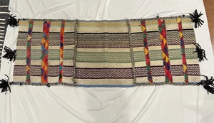 Vintage African Moroccan Kilim Hand Woven Wool Saddle Bag - 20" x 48" - Picture 1 of 12