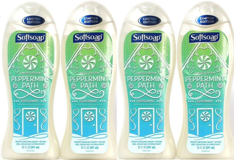 2 Softsoap Limited Edition Peppermint Path Moisturizing Body Wash Seasonal 20 Oz