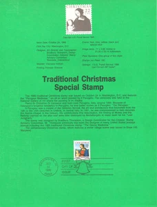 #8628 22c Christmas Madonna Stamp #2244 USPS Souvenir Page - Imagen 1 de 1