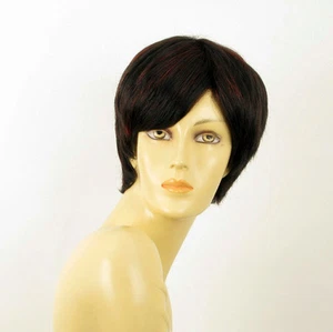 wig for women 100% natural hair black and red wick ref SHARONA 1b410 PERUK - Imagen 1 de 8