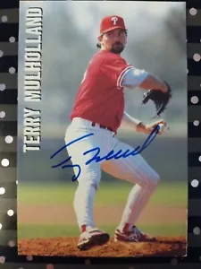 Postal firmada por Terry Mulholland 1996 Philadelphia Phillies - Imagen 1 de 2