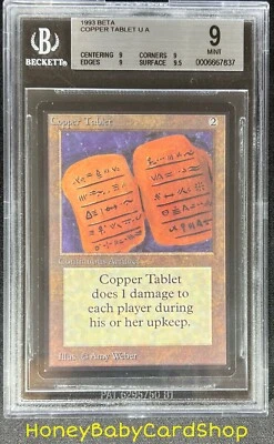MTG Limited Edition Beta 1993 Copper Tablet BGS 9.0Q+ (Quad+) MINT 93/94 - Image 1 of 4
