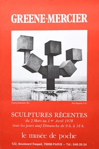 Green-Mercier: Skulpturen Récentes at le musée de poche, Paris, 1978 - Bild 1 von 3