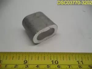 Qtà = 108: Manicotto ovale in alluminio per fune metallica da 1/2", lungo 1 3/8" - Foto 1 di 2