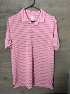 Polo Puma Para Hombre Talla Mediana Rojo Rayas Golf Informal Manga Corta - Imagen 1 de 4