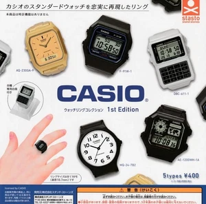 CASIO Reloj Anillo Colección 1er Juego de 5 Cápsulas Juguete Completo NUEVO Japón - Imagen 1 de 5