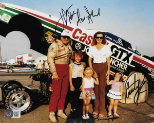 JOHN FORCE FAMILY Multi-Signed Autographed 8x10 Photo Beckett BAS COA NHRA - Picture 1 of 2