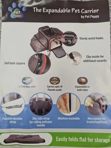 Airline Approved Pet Carrier for Cat, Soft Sided Dog Carrier for Small Dogs, Cat - Picture 1 of 1