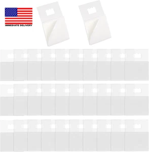 30 Pack Picture Hangers Adhesive Plastic Sawtooth Adhesive Picture Hanger No Nai - Picture 1 of 7