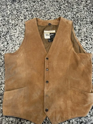 复古牧马人 100% 皮革背心男式优质装备   — 第 1/4 张图片