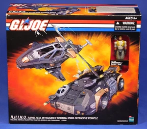 GI JOE DTC RINOCERONTE CON FIGURINA CANNONBALL 2005 SIGILLATA R.H.I.N.O. - Foto 1 di 5
