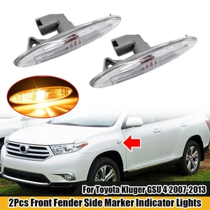 2x Front Fender Side Marker Indicator Lights For Toyota Kluger GSU 4 2007-2013 - Picture 1 of 9