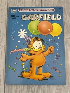 NEU NOS Garfield Katze Malbuch Aktivitätsbuch Jim Davis 1989 Golden - Bild 1 von 10
