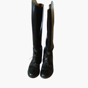 Effingham Leather Tall Riding Boots Sz 7 Black English Equestrian  Bond Boot USA - Picture 1 of 16