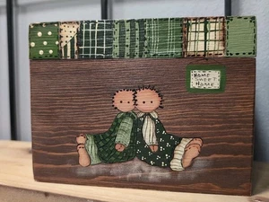 Vintage Rezeptbox handbemalt aus Holz - Bild 1 von 5