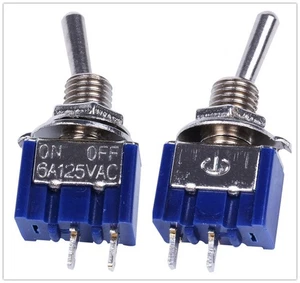 50pcs Mini Toggle Switches MTS-101 2 Pin SPST ON-OFF 2 Position 125VAC - Picture 1 of 6