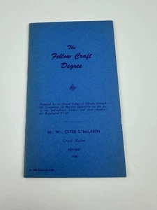 Freimaurer Mason Booklet The Fellow Craft Degree 1968 Clyde McLaren - Bild 1 von 8