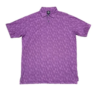 FootJoy Poloshirt Herren Large Lila Cocktail Brille Golf Stretch Performance - Bild 1 von 13